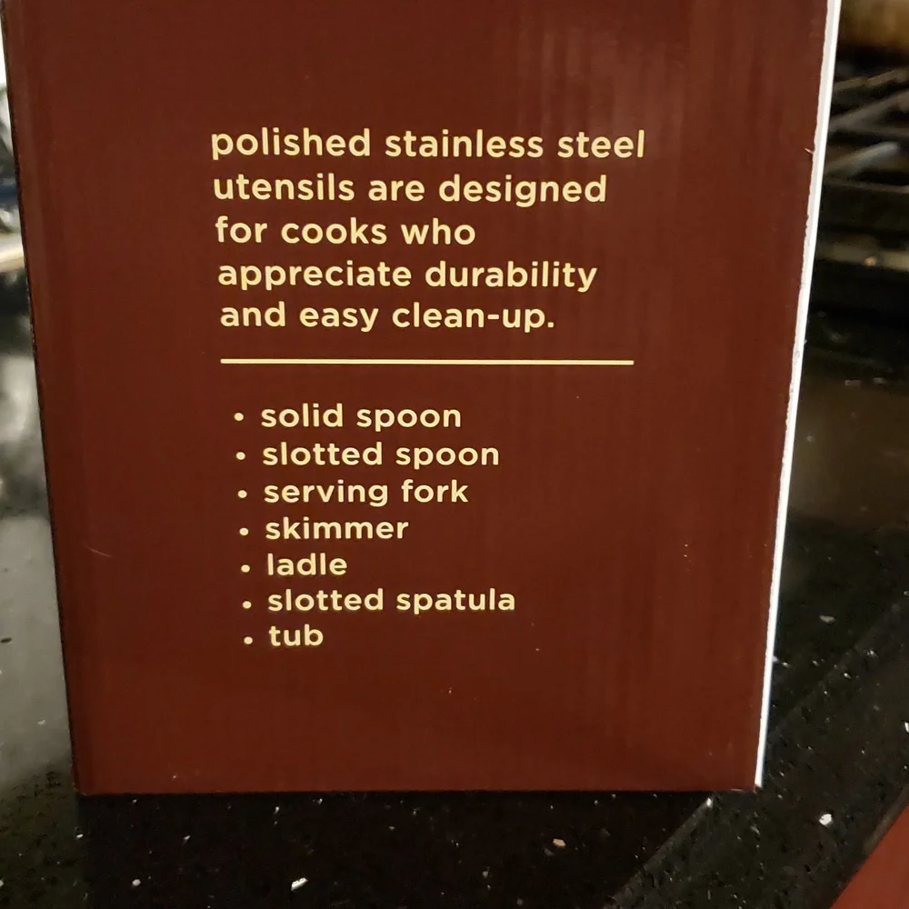 NIB Parini 7pc Stainless Steel Utensil Set